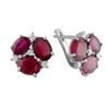 Orecchini in argento con rubino naturale 3,65ct (2058113)
