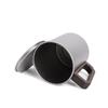 Ti Camping Cup 450ml with Wood Handle Lightweight Coffee Mug with Lid and Spoon for Outdoors Hiking Cup with Spoon