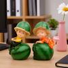 Decorative Vegetable Statues Resin Garden Decor Figurines Creative Fruit Doll Statues  Gift