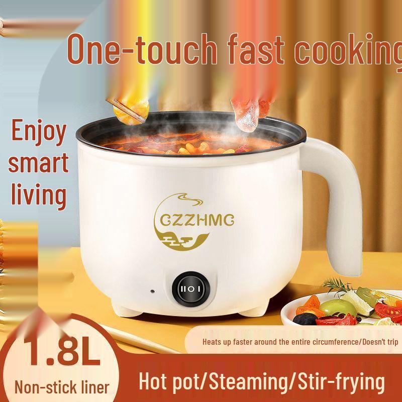 Multifunctional Electric Cooking Pot: Mini Rice Cooker & Stir-Fry Hot Pot for Student Dorms
