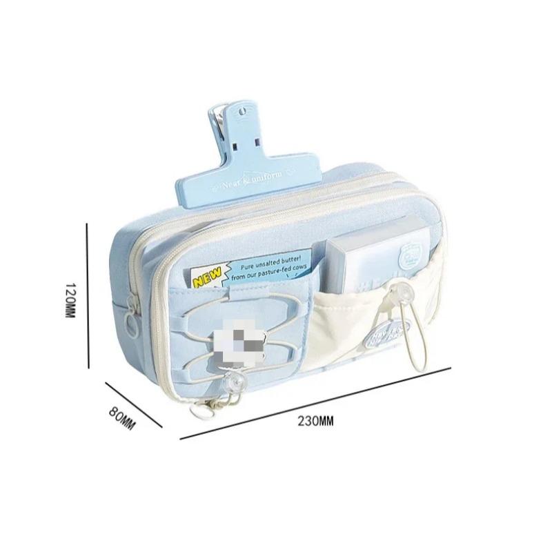 Cartoon Puppy Pencil Case for Kids Large Capacity Stationery Scrapbook Storage Bag Portable Sweet Pencil Bag Student Supplies