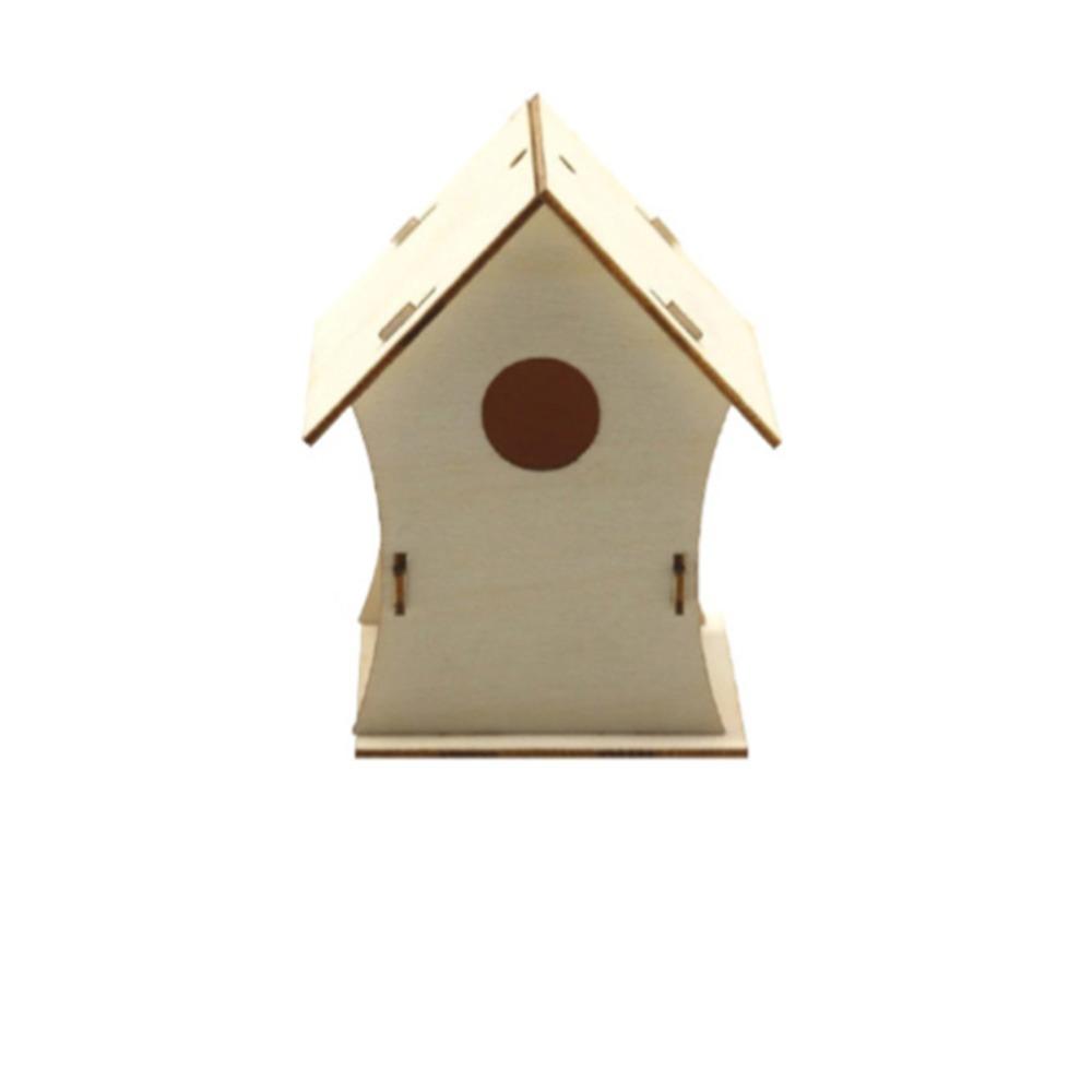 3pcs Minimalist Bird House Wooden Bird Cage Bird Raising Tool Bird Feeder  Outdoor