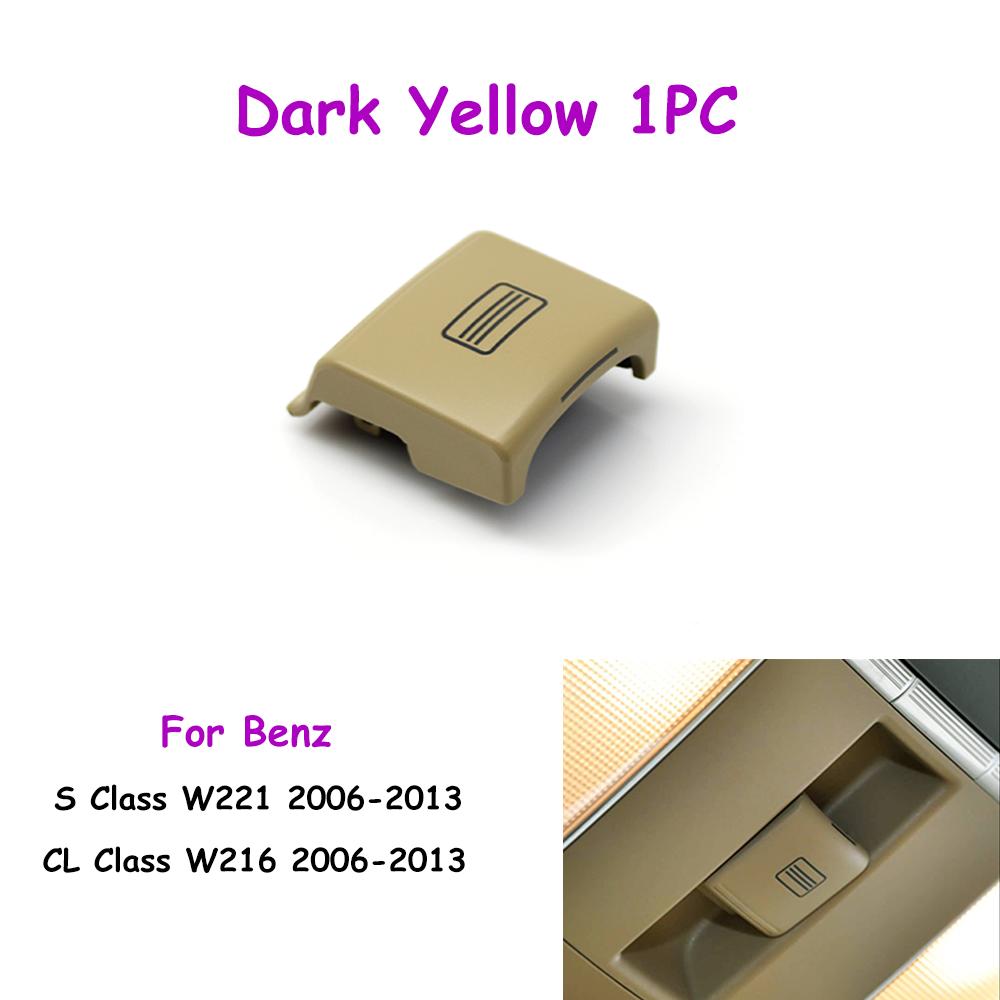 

W221 W216 Car Interior Sunroof Window Switch Button Cover For Benz S CL Class 2006-2013 2218700687 2168209085 Dark Yellow 1PC