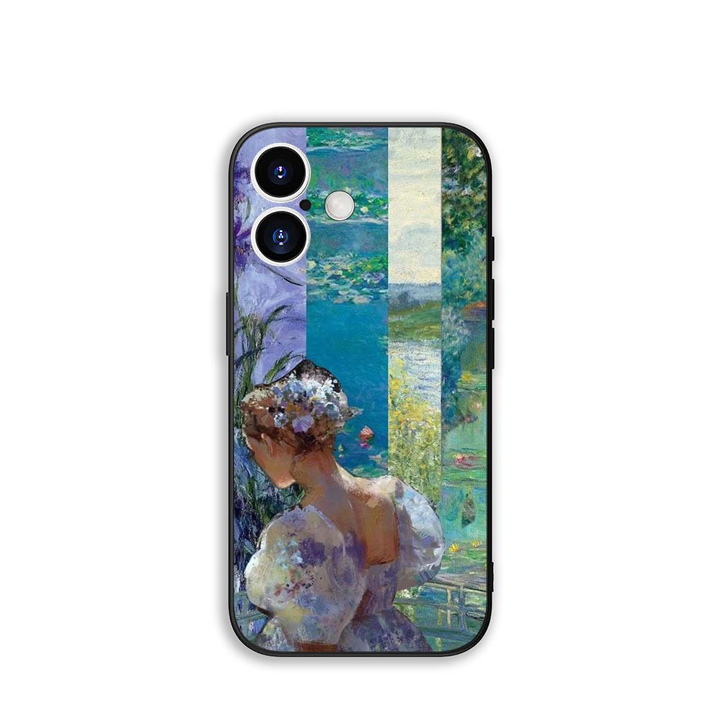 

для Samsung Galaxy A36 A17 A26 A07 A35 A54 A53 A13 A33 A34 S8 S20 S21 FE S10 Plus Чехол Клод Моне Импрессионизм Кувшинки Кошка Galaxy S21 FE 5G