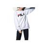 Fila Letter Logo Sports Casual Crew Neck Pullover Long Sleeve American Vintage Sweatshirt Unisex Sweatshirt White F51U144231FWT