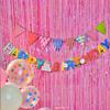 Birthday Pull Flag Banner for Baby Party Decorations - Boy & Girl Pennant