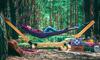 Single garden hammock with crossbar, 200 x 80, 150 kg strong