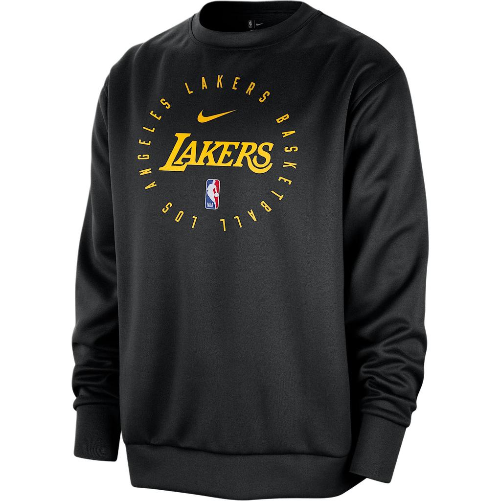 New Nike X NBA Los Angeles Lakers Dri Fit SS25 Sweatshirt Men's Black FQ3372-010
