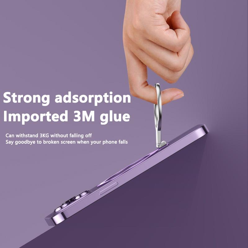 Magnetic Ring Holder For MagSafe Multi Foldable Angle Adhesive Paste Rack Support Magnet Finger Ring Car Phone Holder Grip Stand