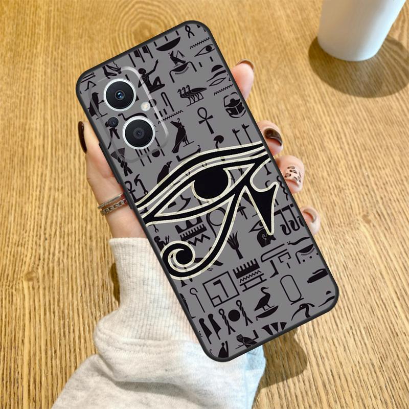 

Egyptian Eye Of Horus Funda For OPPO Reno 12F 11F 13F 14F 8T 8 Lite 10 11 12 13 14 OPPO Find X8 X6 X5 X9 Pro Case OPPO Reno8 Pro