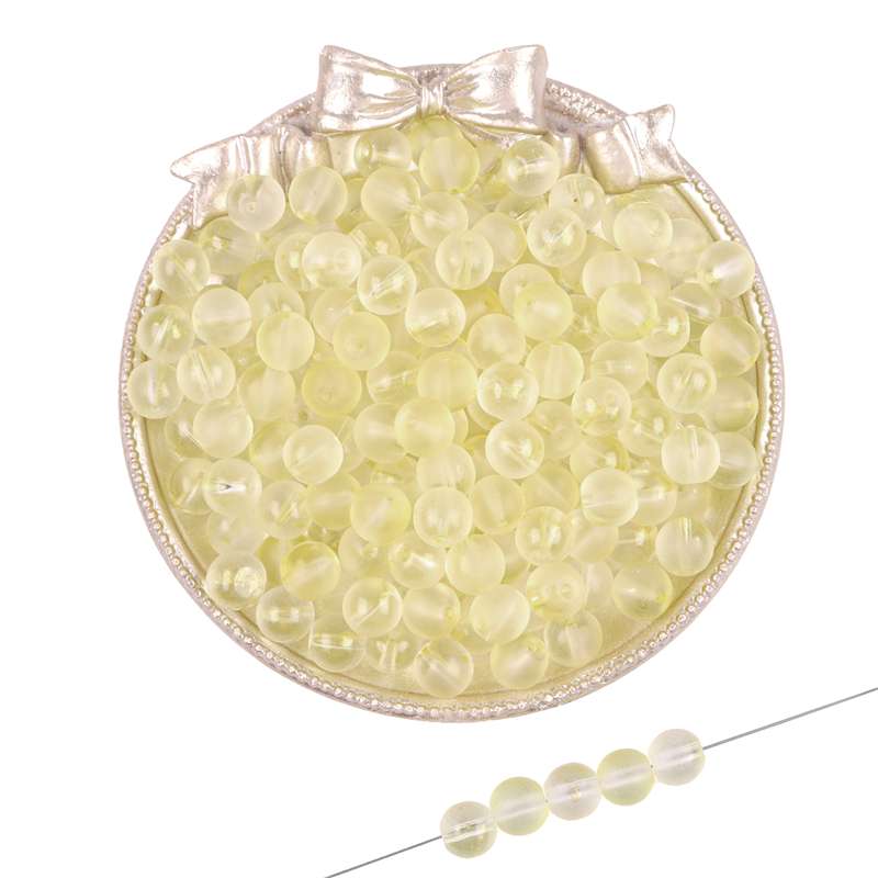 Gold Foil Effect Glass Crystal Beads 8mm Round Spacers for DIY Jewelry 50 Pcs Multi-Colors