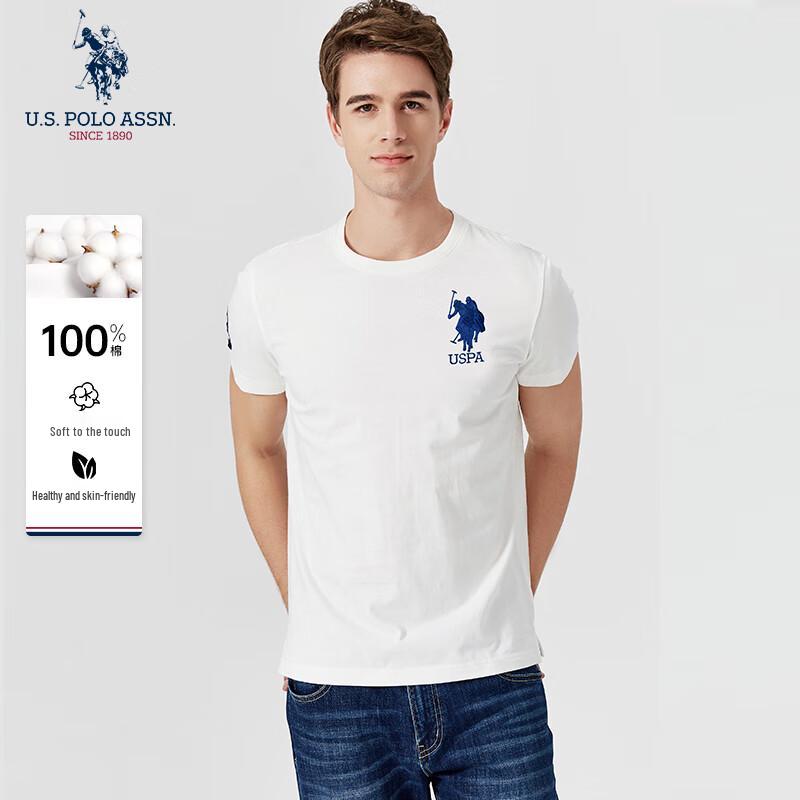 U.S. Polo Assn. Herren Kurzarm-T-Shirt aus reiner Baumwolle