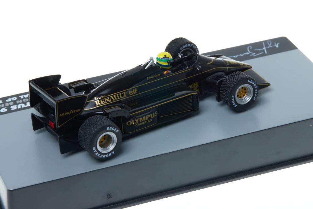 scale F1 diecast model car Portuguese Grand Prix 1985 Ayrton Senna Lotus Renault Ayrton Senna Team John Player Special Winner 1/43 [Lotus 97T] [Used]