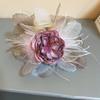 Super Fairy Lace Fabric Flower Feather Grab Clip Elegant Internet Celebrity Back Head Hair Clip