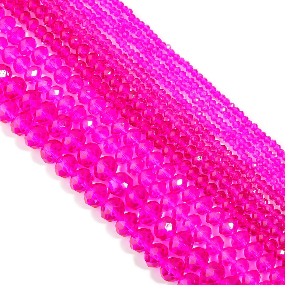 3/4/6/8/10mm Multicolor Crystal Glass Faceted Beads Rondelle Spacer Flat Abacus Bead For Jewelry Making DIY Necklace Accessories
