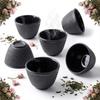 CAST IRON CUPS 6x CUPS CAST IRON TEA SET BLACK ENAMEL 100ML