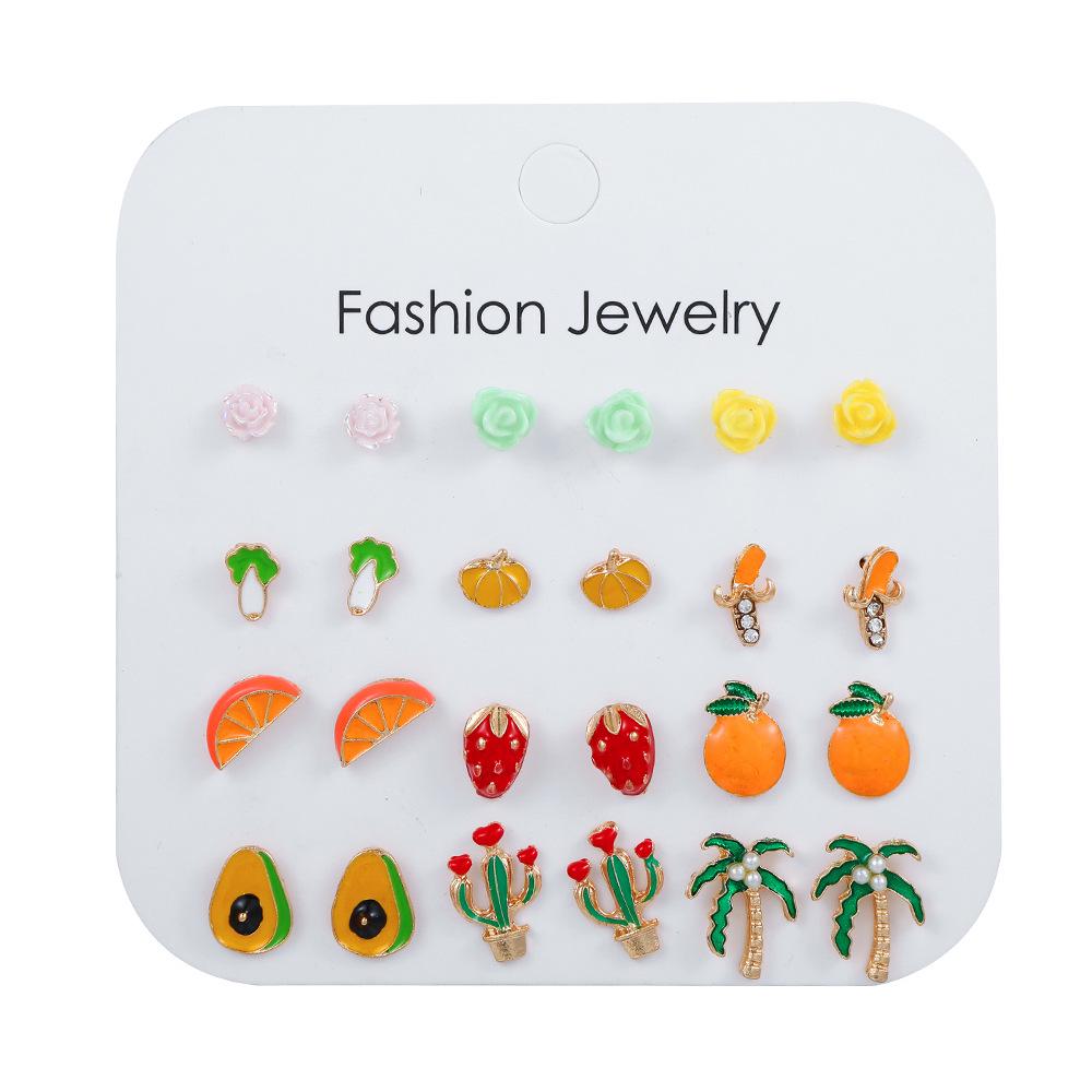 30-Pair Non-Repeating Korean & Western Style High-Quality Earrings Set for Women