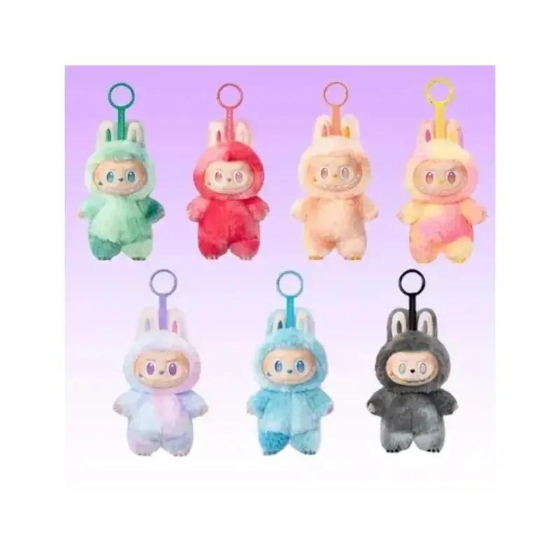 New V3 Popular Keychains Keychains Labubu Plush Keychains Trendy Play Rabub Soft Short Plush Doll Toy Cute Cartoon Pendant for