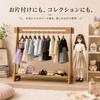 Doll Hanger Rack with 10 Wooden Hangers, 16 Scale (26-28cm Dolls), Mini Closet