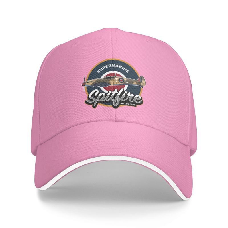 Supermarine Spitfire Malta Baseball Cap Adult Fighter Plane WW2 War Pilot Aircraft Airplane Adjustable Dad Hat Unisex Women Sports