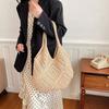 Korean version of fashion hollow knitted bag women's large-capacity seaside vacation shoulder bag versatile woven tote bag