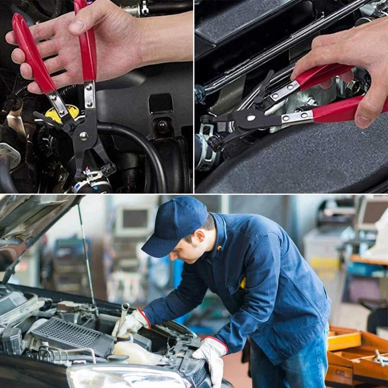 Universal Automobile Hose Clamp Pliers Car Water Pipe Removal Tool for Fuel Coolant Hose Pipe Clips Thicker Handle Hand Tools