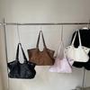 PU Leather PU Tote Bag Solid Color Underarm Packs Cute Large Capacity Handbag  Outdoor
