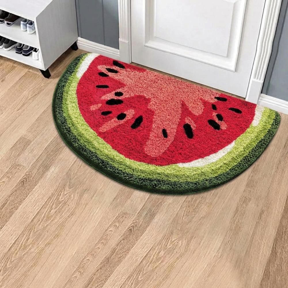 Imitation Cashmere Fruit Slice Bath Mat Non-Slip Water-Absorbent Fruit Door Rug Quick-drying Soft Doormat Decorative Carpet