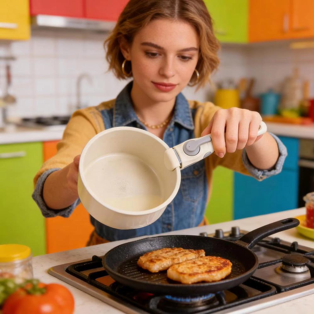 Knob-style Buckle Detachable Pan Handle Heat-resistant Pot Replacement Clip Handle  Hot Dish