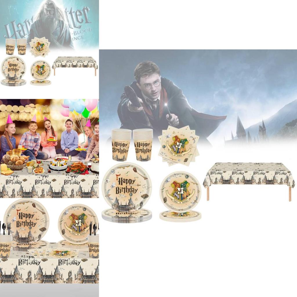 Magical Harry Potter Themed Party Disposable Tableware For Kids Birthday Celebrations