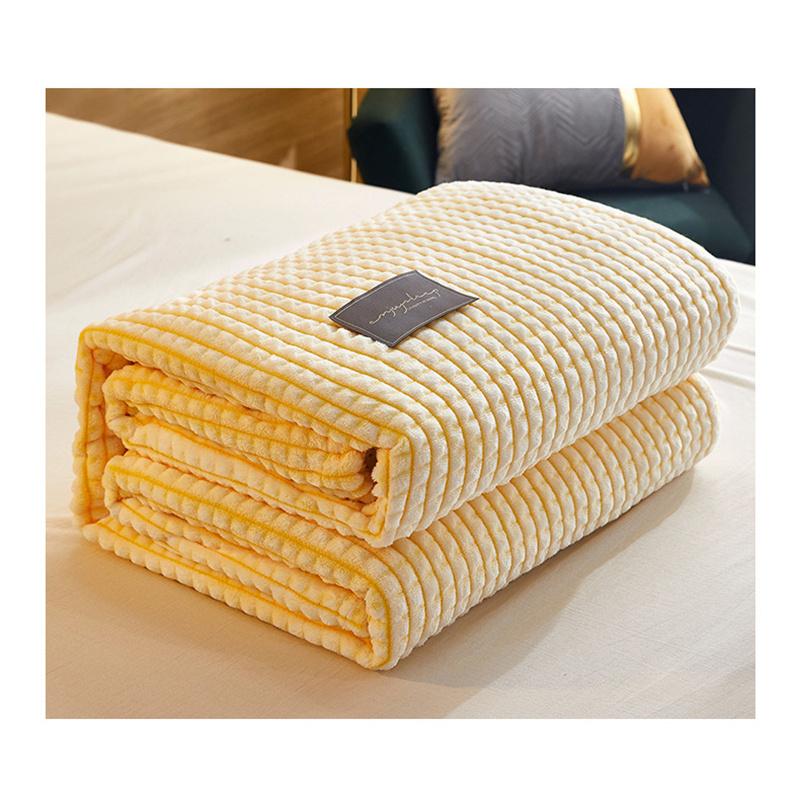 Jednobarevný flanel Klimatizace Deka Prostěradlo Coral Velvet Throw Deka Pohovka Deky Přikrývky