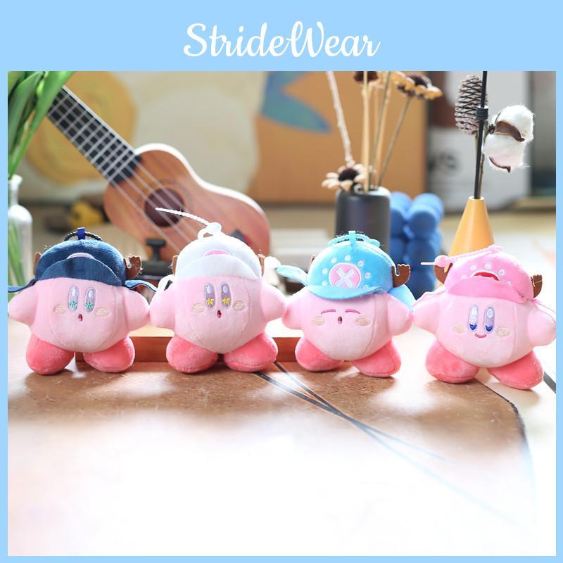 Adorable Pink Kirby Plush Toy Keychain Soft Bag Charm Cute Stuffed Animal Doll