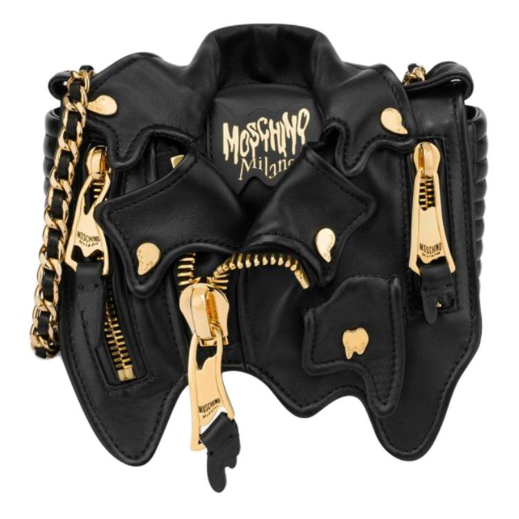 

Moschino Логотип Шльопанці Ланцюжок Кишеня на блискавці Шкіра ягняти Сумка через плече Сумка на плече Маленькі Жіночі сумки Чорний 2322-A7536-8002-1555 Basic Set (Bag+Dust Bag)