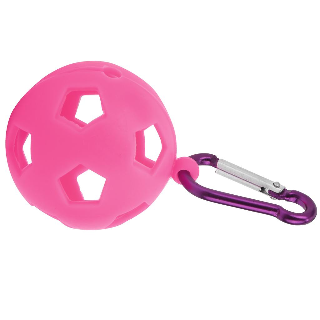 Golfball Schutzhülle Silikon Hülle Halter mit Schlüsselanhänger Golf Trainingszubehör Rosenrot