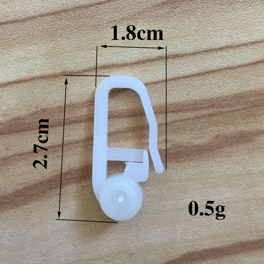  50 Pcs Curtain Hanging Ring Bed Hooks Sliding Window Track Universal Roller Curtains