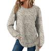 Women's Fashion Long Sleeve Floral Loose Long Sleeve Round Neck Casual Top
