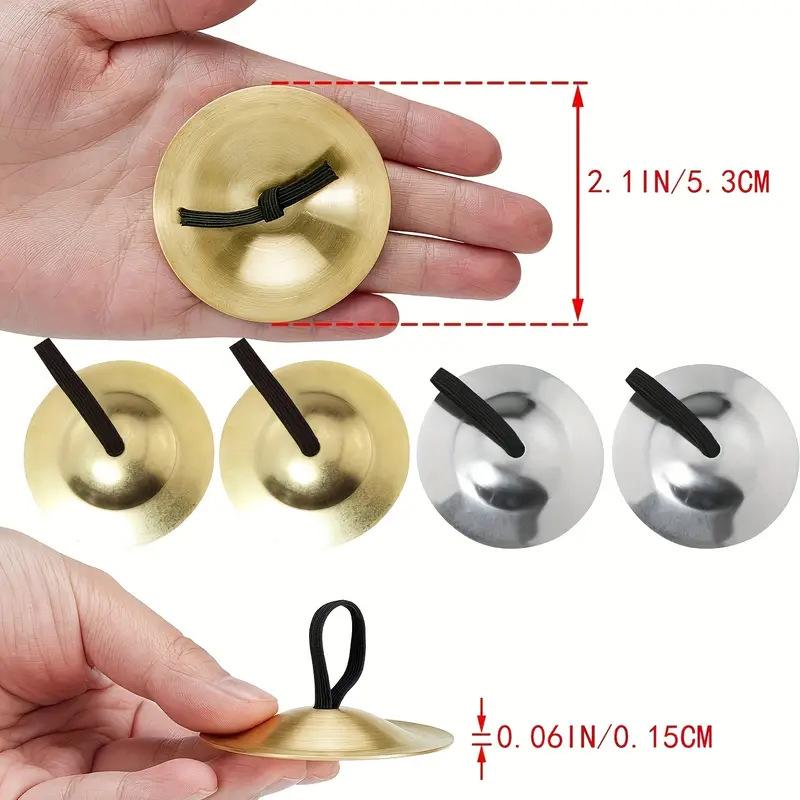 1 Pair Finger Cymbals Belly Dance Finger Bowls For Orff Percussion Instruments