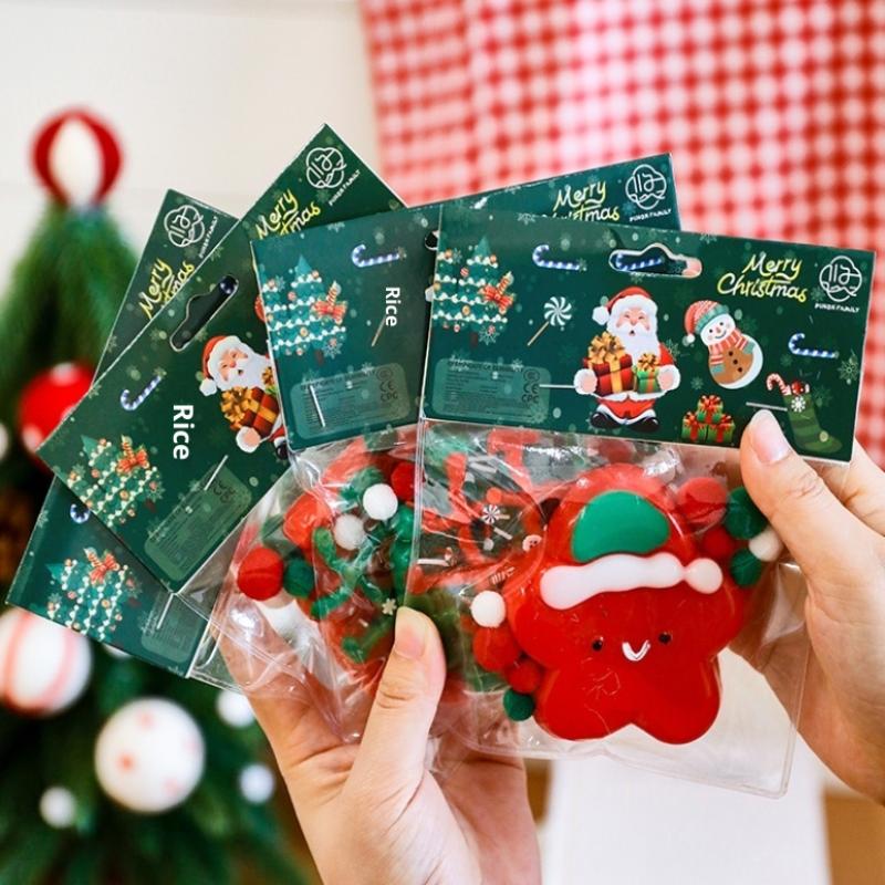 Cute Cartoon Christmas Theme Simulation Squeeze Toys Pinch Decompression Stress Toys Gifts