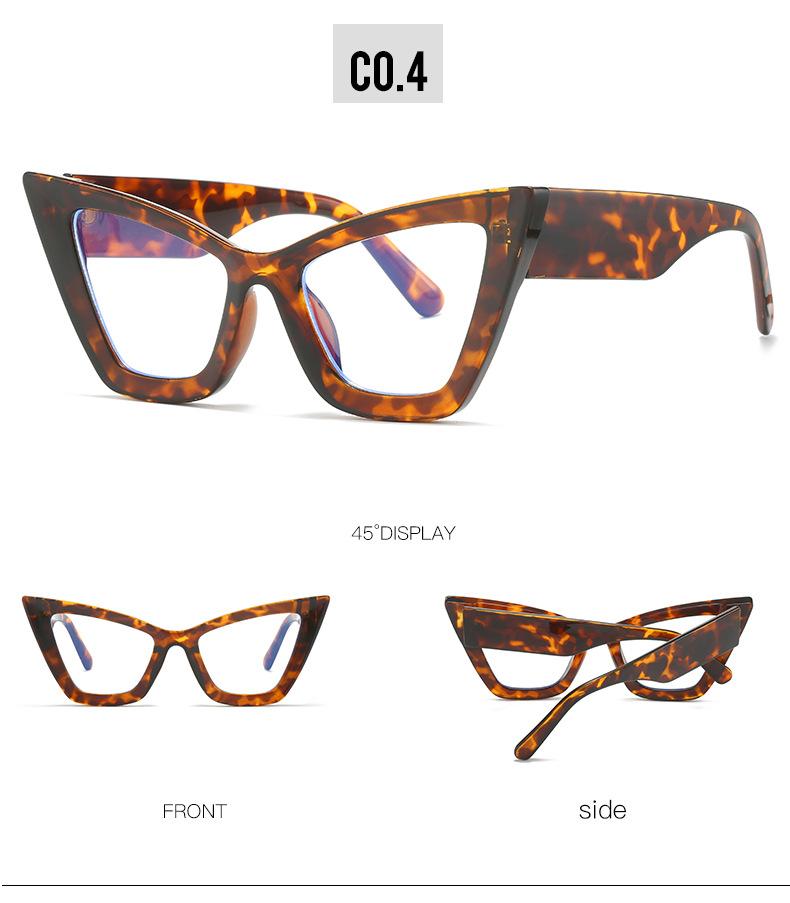 Fashion Oversized Cat Eye Clear Green Reading Glasses Women Vintage Designer Blue Light Blocking Female Eyeglasses