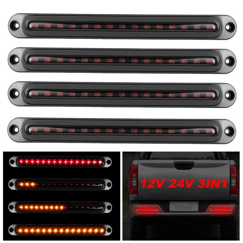 Trailer Truck 24V LED Tail Light DRL Taillight Universal for Bus Marine Tractor Van Rear Stop Lamp Sequantial Turn Indicator 12V
