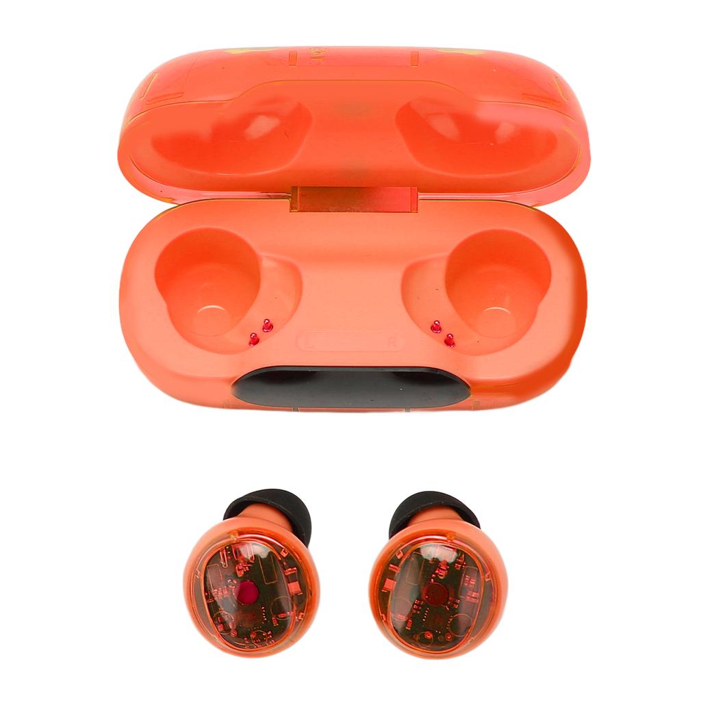 Bluetooth 5.2 Earbuds LED Digital Display Portable HiFi IPX5 Waterproof Wireless Earphones for Sports Music Red