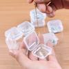 40/100pcs/set Mini Clear Plastic Storage Box Jewelry Storage Case Transparent Storage Organizer Multifunctional Portable Storage