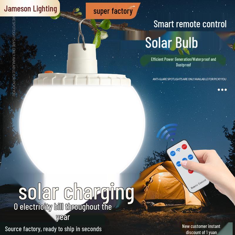 High-Brightness E27 LED Football Light with Solar Charging and Foldable Design