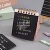 Creative Tearable Black Sticky Notes - Reusable Adhesive Memo Stickers for Students and Planners