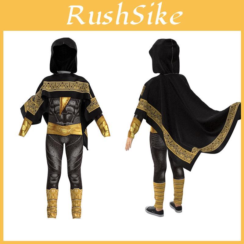 Stunning Black Adam Cosplay Costume Set For Adults And Kids