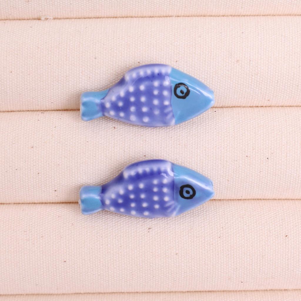 Hobby Hand-Painted Ceramic Fish Beads for DIY Jewelry