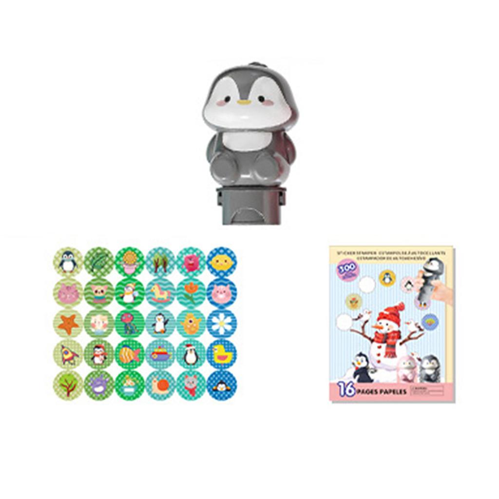 Children Sticker Stamp Activity Sticker Book Set Cartoon Sticker Stamp with 300 Cartoon Sticker 6 Pages Activity Book