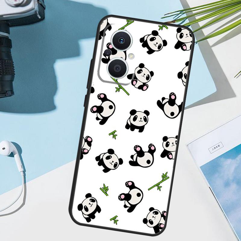 Cartoon Panda Cover For OPPO Reno 14 F 12 11 10 13 Pro 11F 12F 13F 7 8 Lite OPPO Find X8 X6 X5 X9 Pro Case