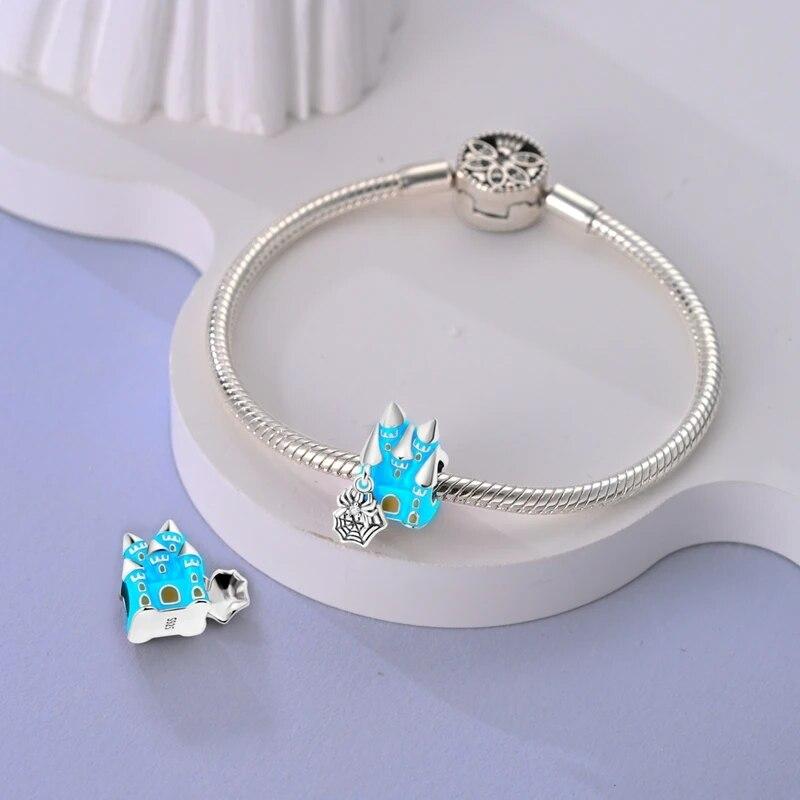Breloques adaptées au nouveau Bracelet Original en argent Sterling 100% 925, sorcière magique, château lumineux, coon, fabrication délicate de bijoux à bricoler soi-même
