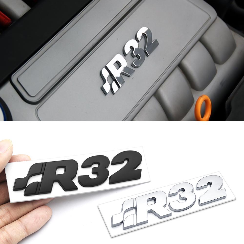 3D Metall R32 Logo Plakette Emblem Auto Aufkleber Für Golf Käfer CC EOS GTI Automobil Kofferraum Aufkleber Styling